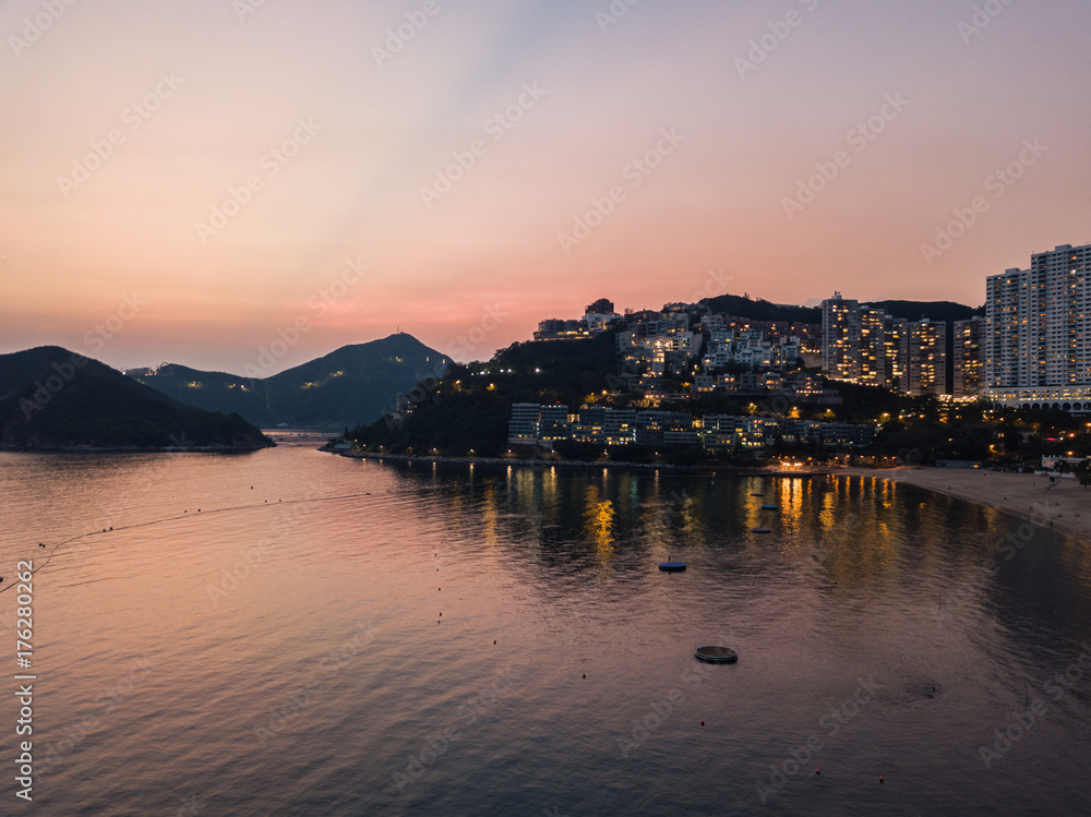 View of Repulse Bay beach in the southern part of Hong Kong Island,The Repulse Bay is one of the high end living area in Hong Kong. View of Repulse Bay beach in the southern part of Hong Kong Island,The Repulse Bay is one of the high end living area in Hong Kong.