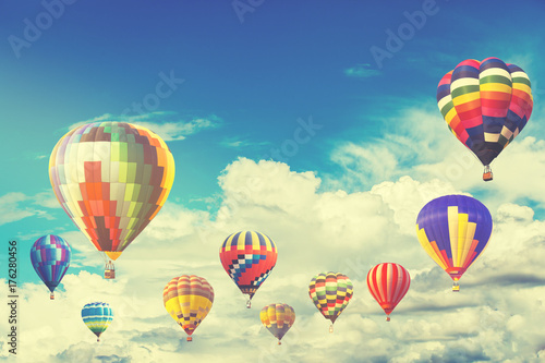 Hot air color balloon