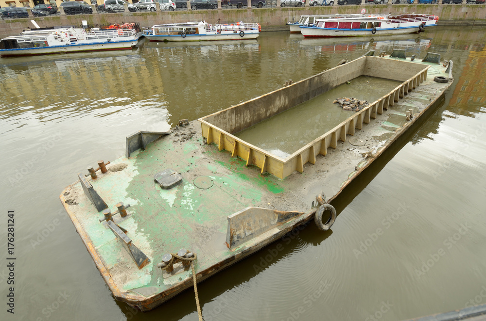 Boat for garbage collection.