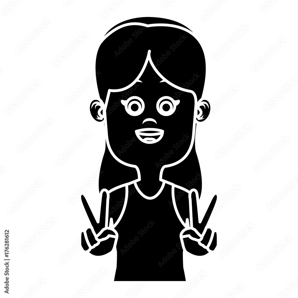 Cute girl cartoon icon vector illustration graphic design Cute girl cartoon icon vector illustration graphic design