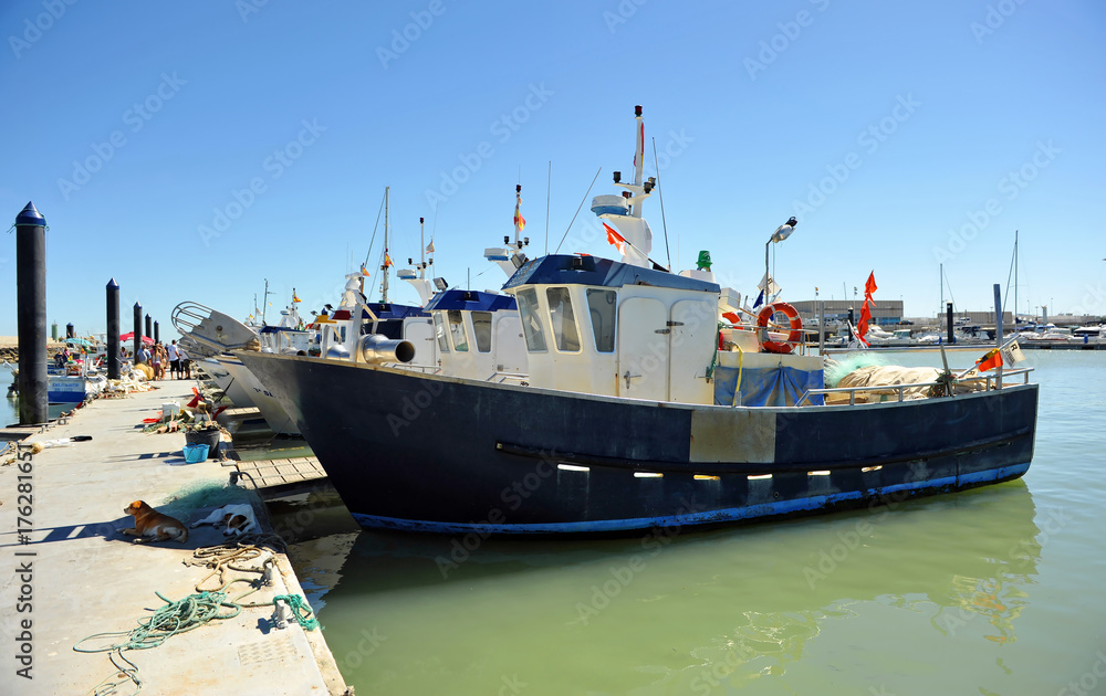 Chipiona fishing port, Cadiz province, Spain Chipiona fishing port, Cadiz province, Spain