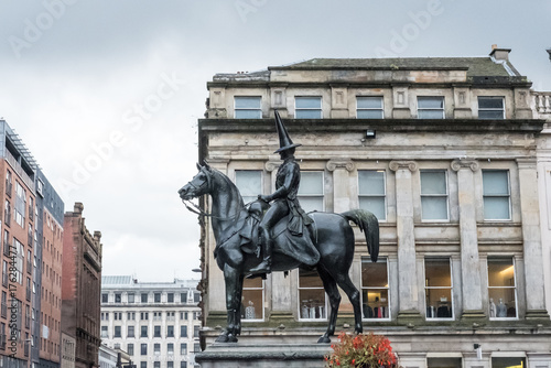 Statue of Duke of Wellington, Glasgow, Scotland.