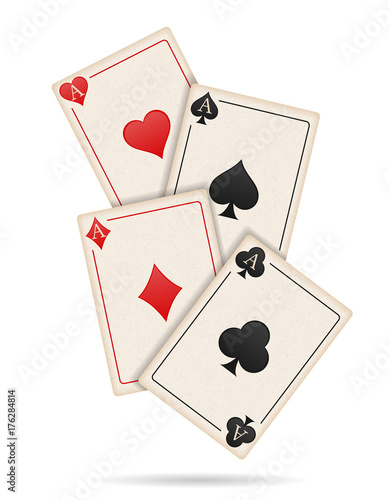 casino cards ace stock vector illustration