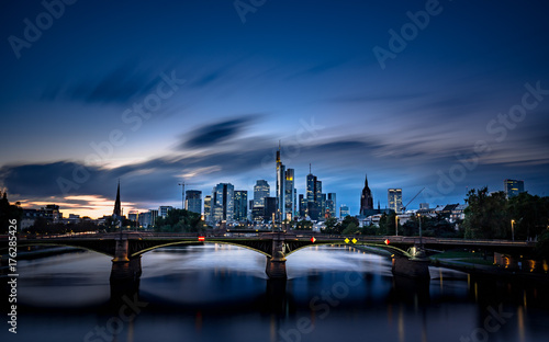 Frankfurt skyline by night © karlibri