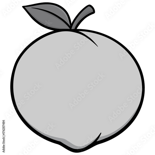Peach Icon Illustration