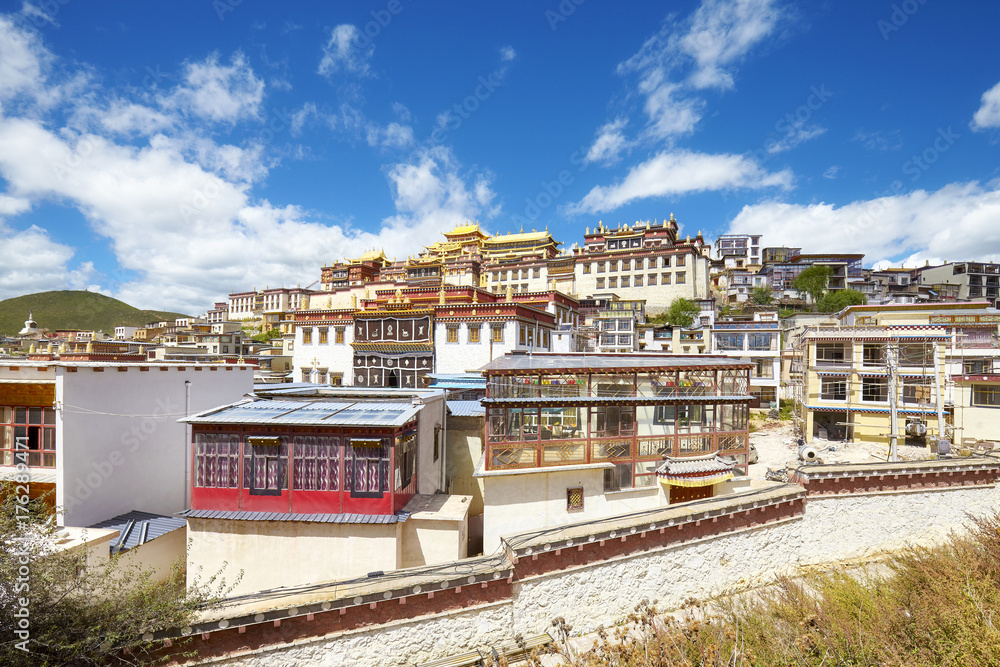 Songzanlin Monastery, also known as Sungtseling, Ganden Sumtsenling or Little Potala Palace, Yunnan, China.