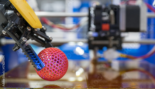 Obraz na płótnie homemade 3D printer to print plastic prototypes