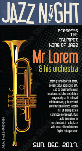 Poster Jazz Festival Trumpet vector illustration