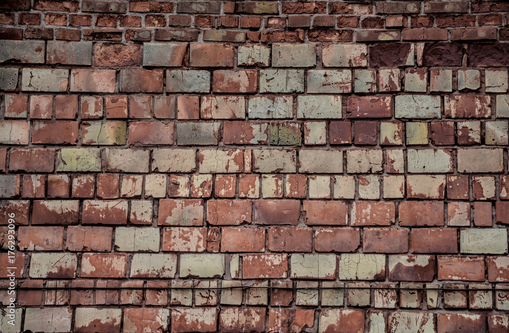 red brick wall close-up
