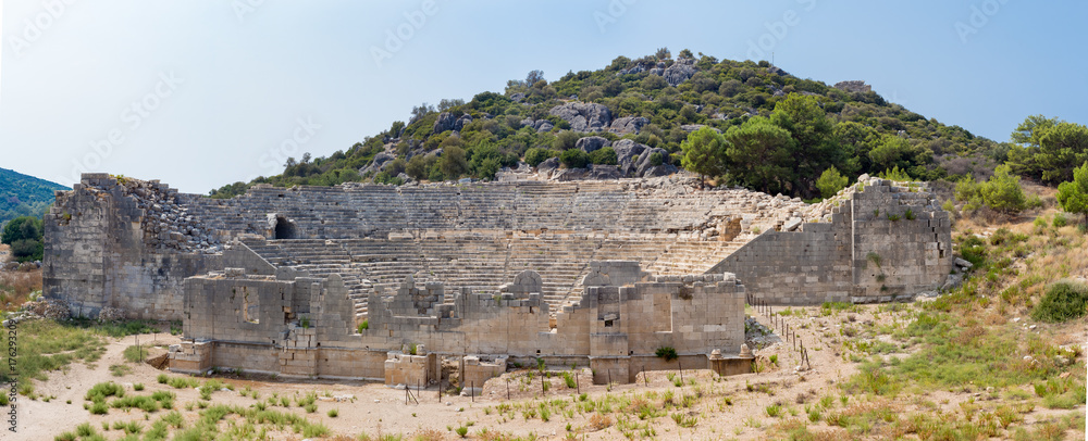 Ruin of amphitheater in ancient Lycian city Patara