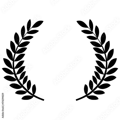 couronne de laurier - Laurel wreath - flat icon