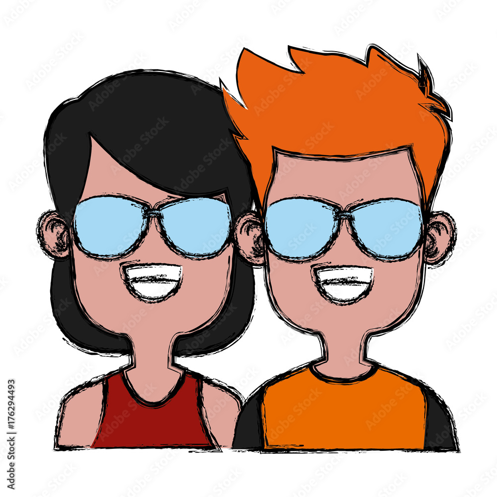 Cute kids friends cartoon icon vector illustration graphic design Cute kids friends cartoon icon vector illustration graphic design