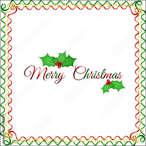 Christmas frame with greetings