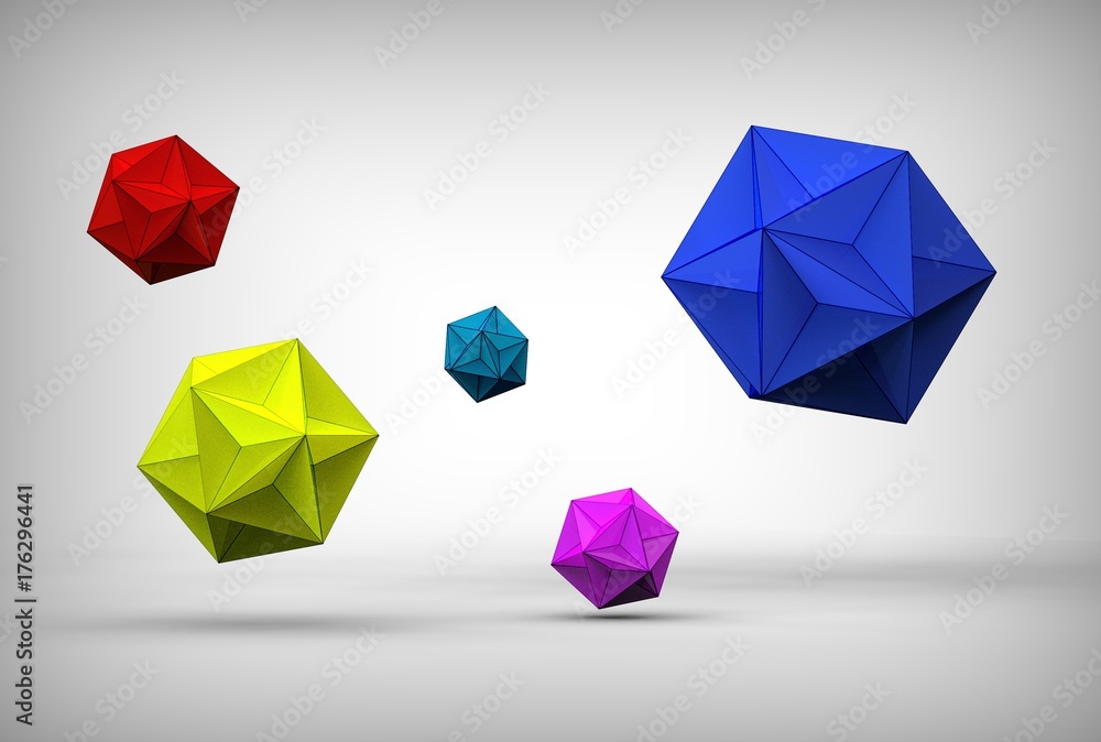 3d illustration of great dodecahedron isolated on white 3d illustration of great dodecahedron isolated on white