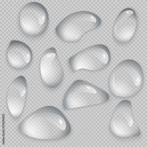 Collection of drops of rain