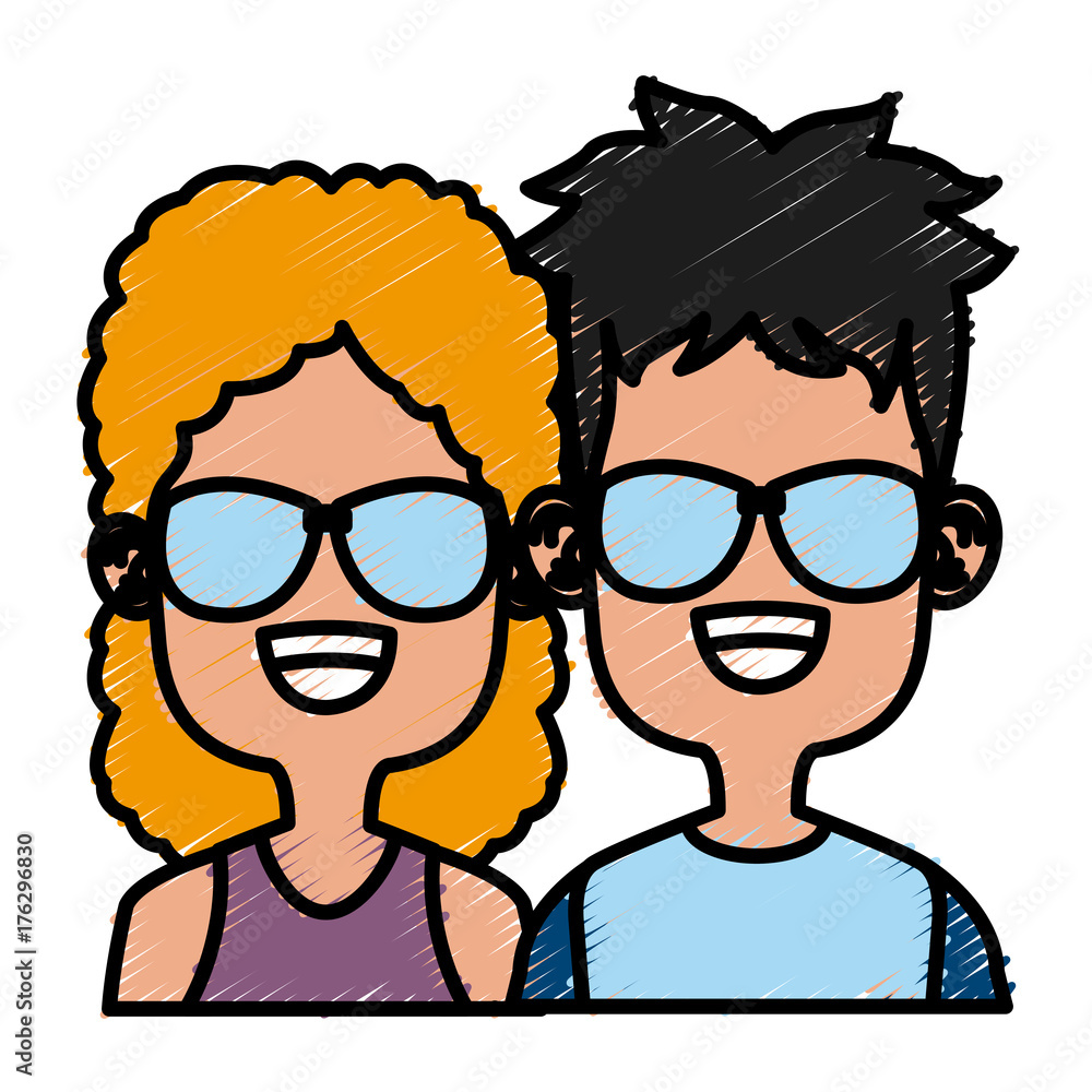 Cute kids friends cartoon icon vector illustration graphic design Cute kids friends cartoon icon vector illustration graphic design