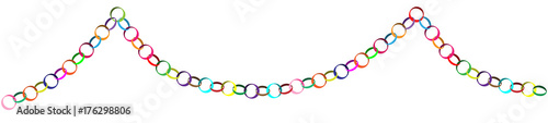 christmas paper chain vector