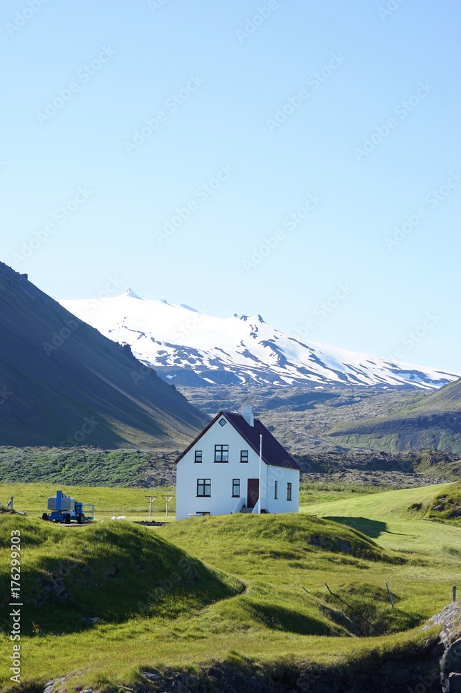Landschaft bei Arnarstapi im Snæfellsjökull-Nationalpark / Snaefellsnes Halbinsel, West-Island