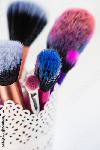 Makeup brush isolated on white background