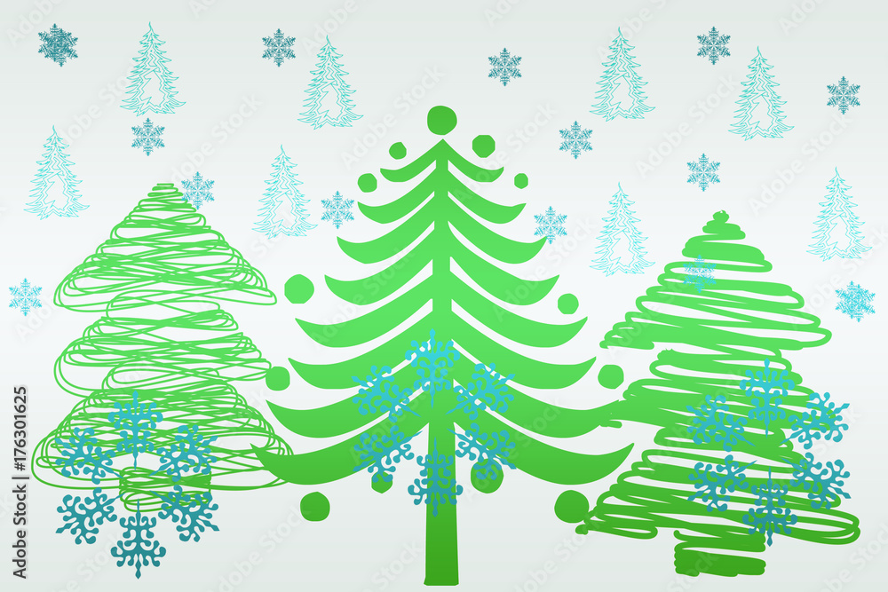 Obraz premium coniferous forest