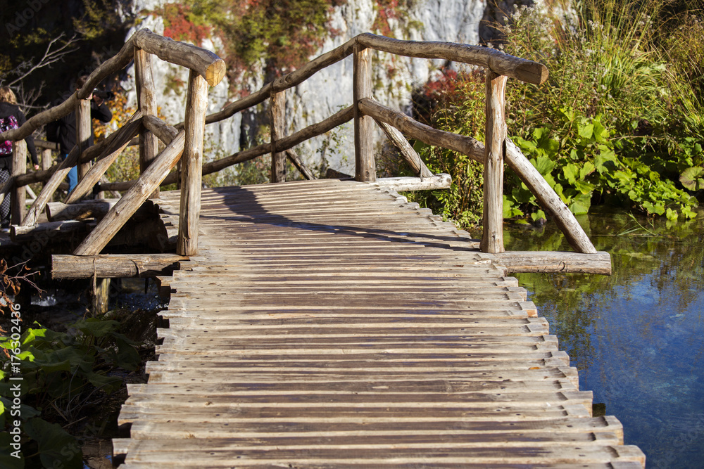 Obraz premium Autumn in Plitvice lakes national park in Croatia