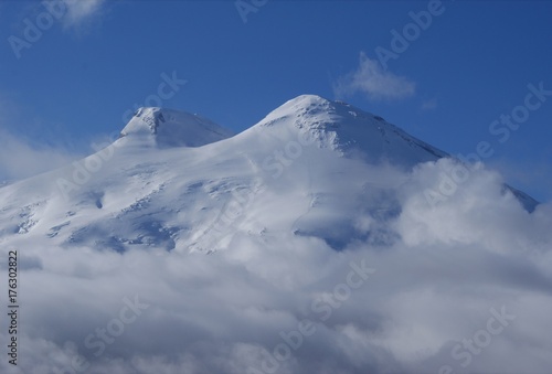 Elbrus - stratovolcano in the Caucasus - the highest mountain peak in Russia and Europe, included in the list of the highest peaks of the world "Seven peaks"