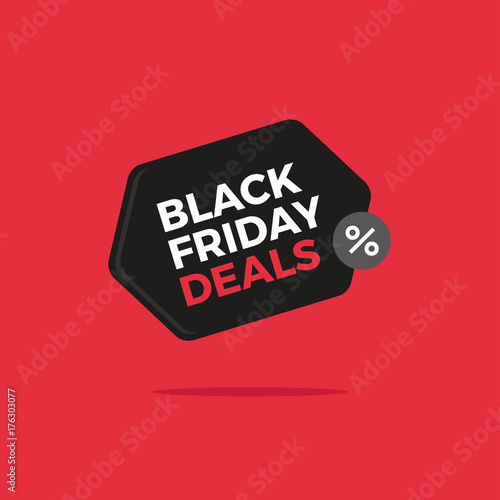 Black Friday flat design sale badge for e-commerce website and on-line shopping