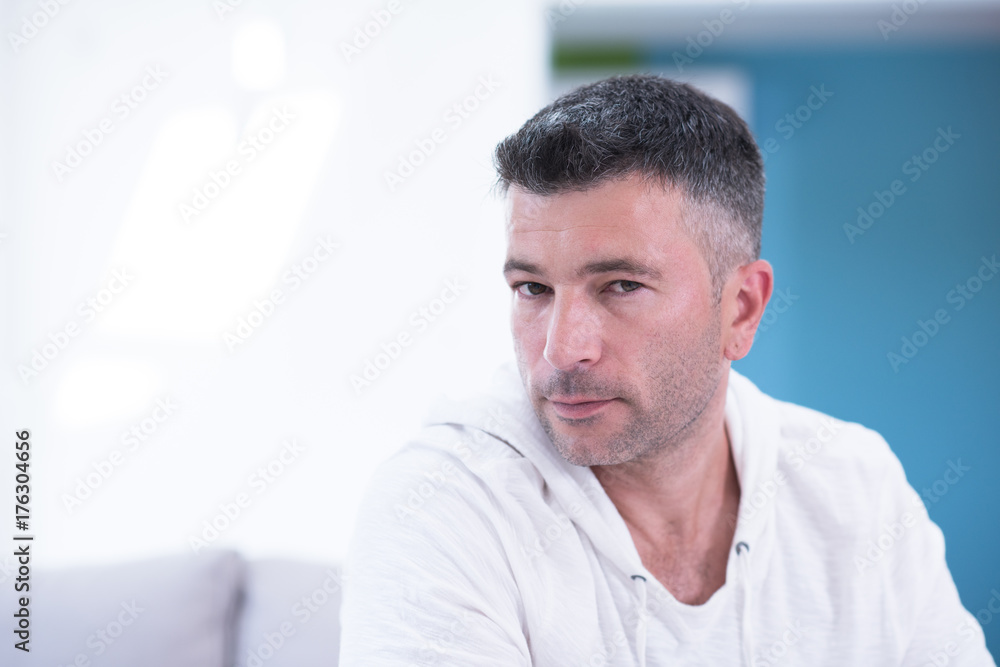Portrait of a young man at home Portrait of a young man at home