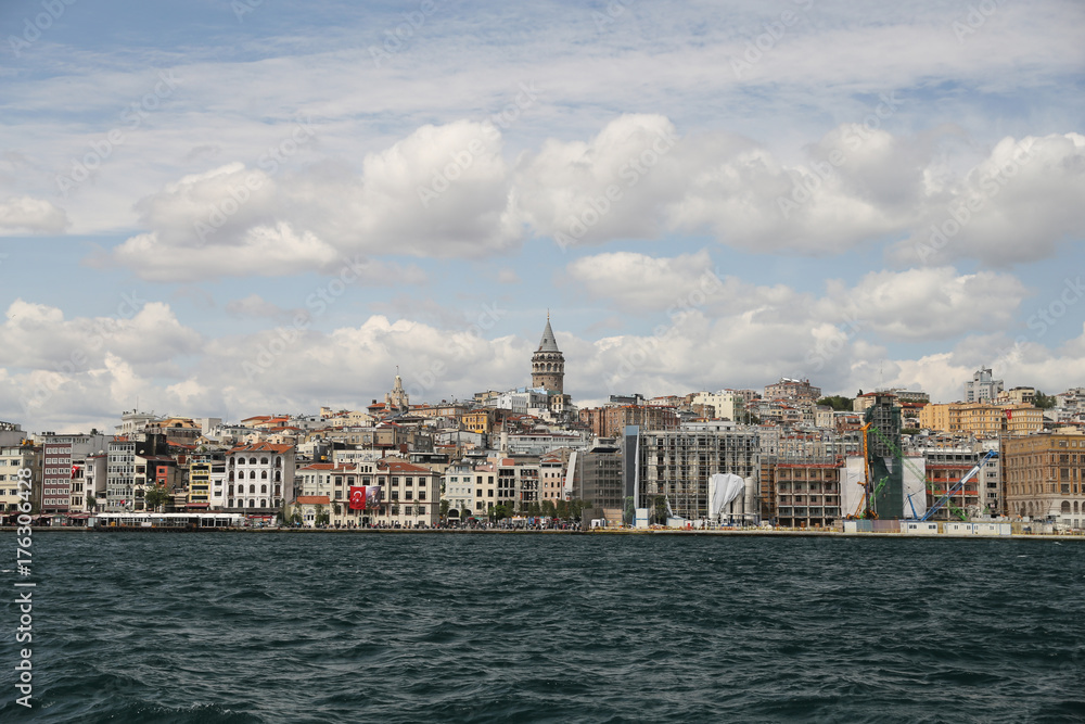Karakoy and Galata Tower in Istanbul City