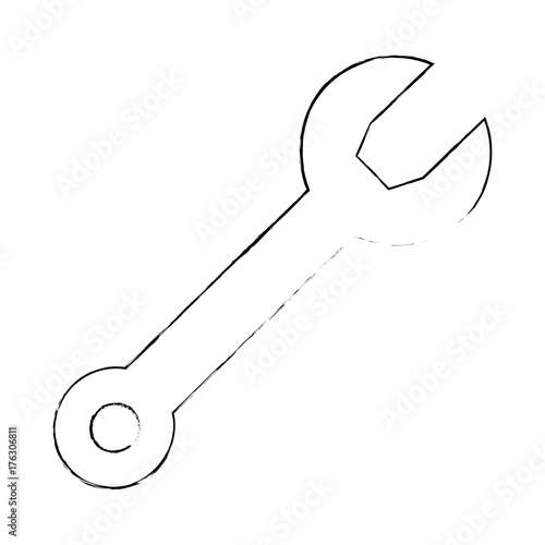 wrench key isolated icon vector illustration design