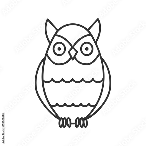 Owl linear icon