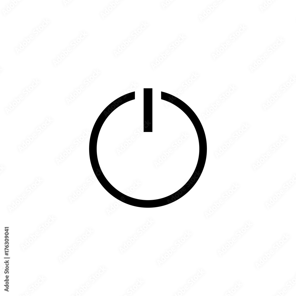 On/Off button round icon vector On/Off button round icon vector
