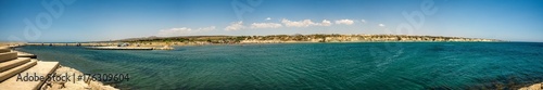 Panorama of Aluminos coastline, Secret Paradise beach and Marina, Cyprus © anastasstyles