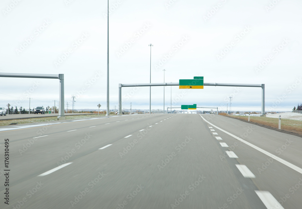 empty canadian highway