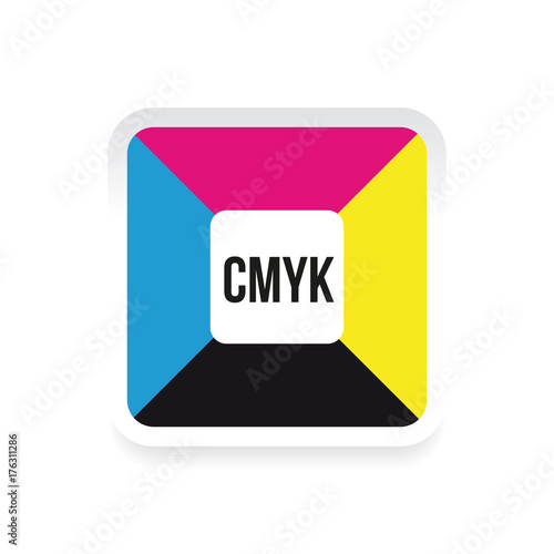 CMYK color concept square
