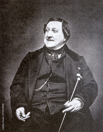 Canvastavla Portrait of Gioacchino Antonio Rossini