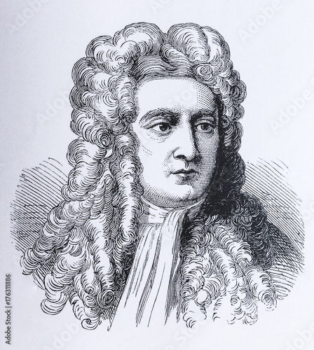 Portrait of the scientist Sir Isaac Newton