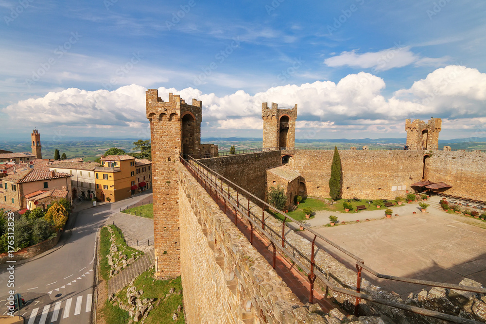 Medieval Montalcino Fortress in Val d'Orcia, Tuscany, Italy