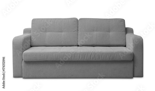 Comfortable sofa on white background