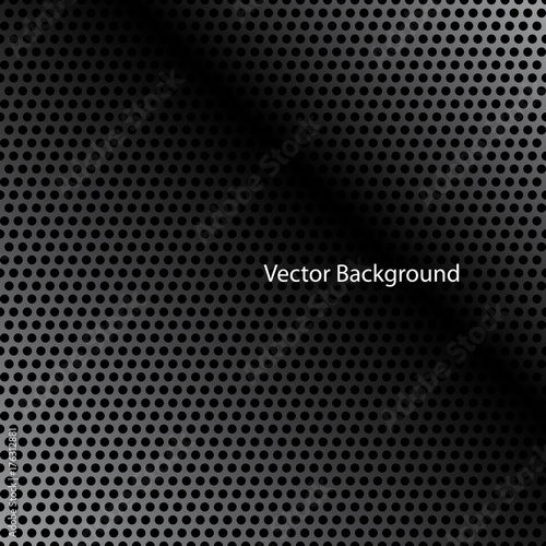 Carbon Fiber Texture. Black and White Halftone Vector Background. Abstract Technology Vector Template.