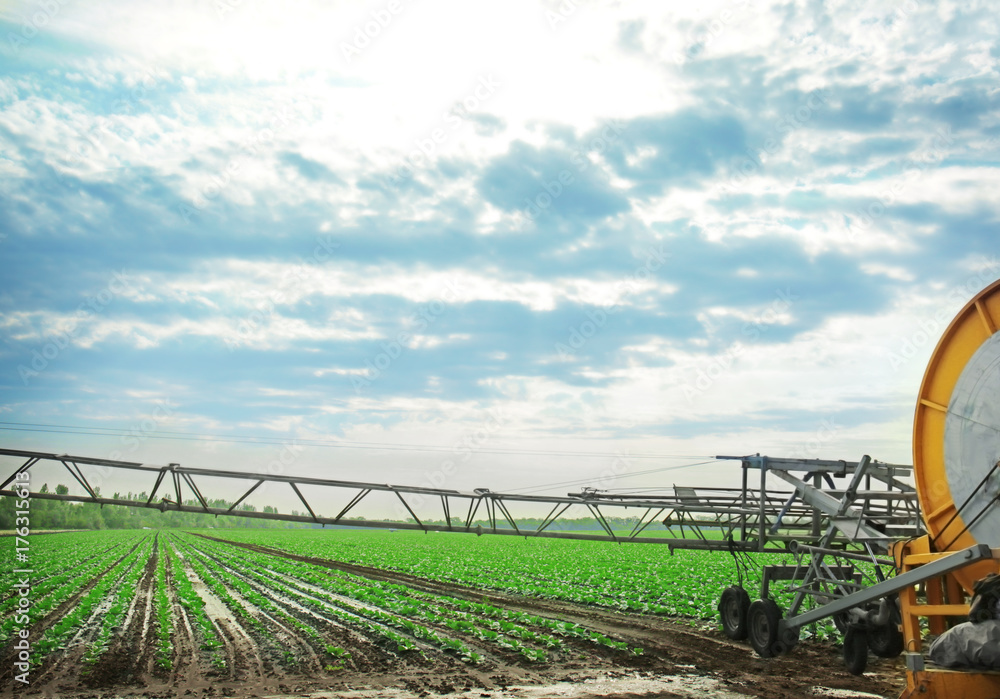 Water irrigation equipment in field