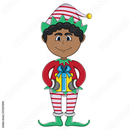 Christmas elf cartoon