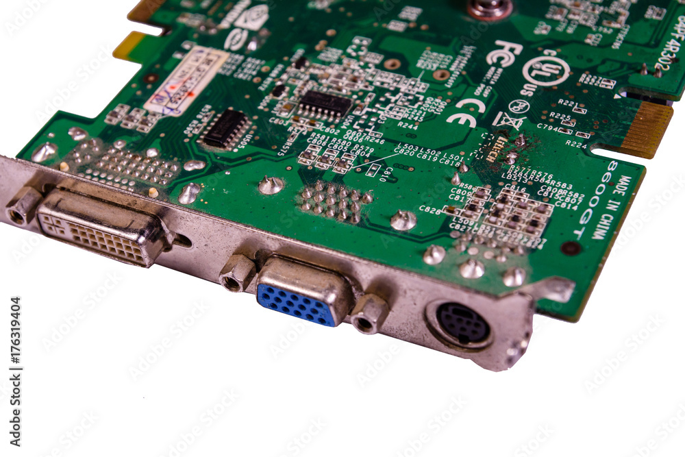 Electronic circuit board isolated on white Electronic circuit board isolated on white