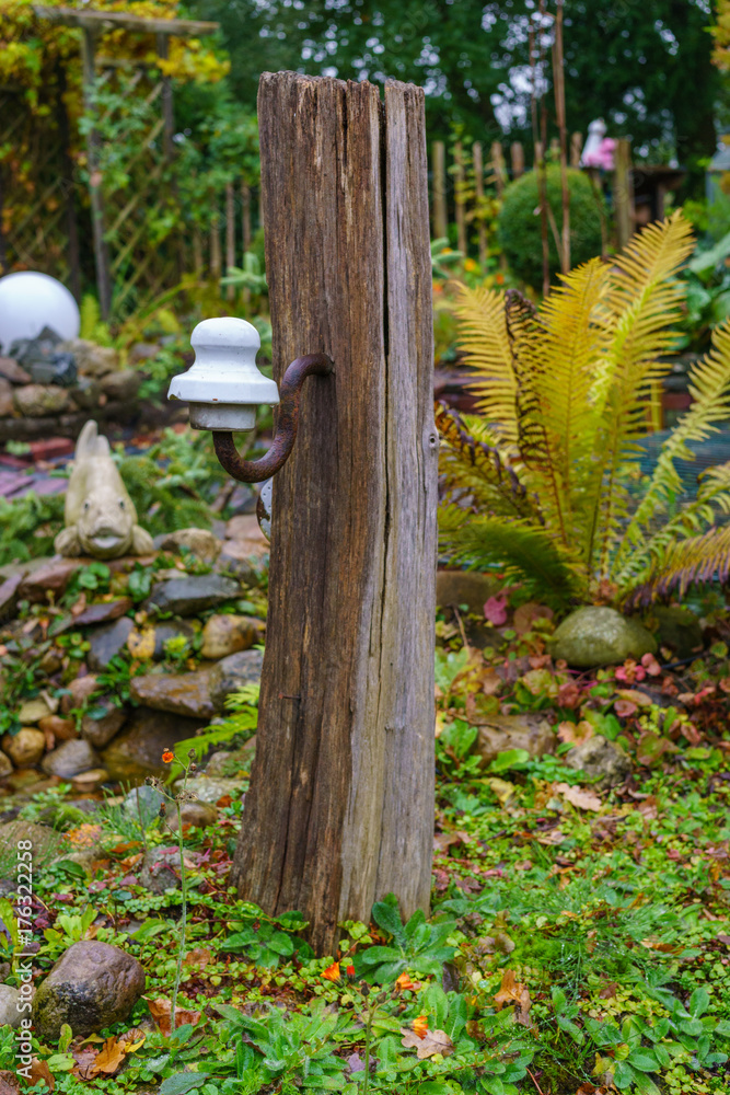 oak Pillar in the garden oak Pillar in the garden