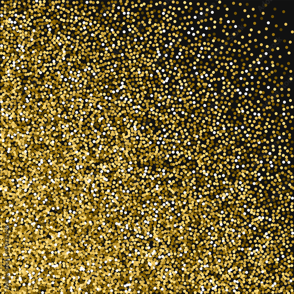 Round gold glitter. Abstract mess with round gold glitter on black background. Captivating Vector illustration. Round gold glitter. Abstract mess with round gold glitter on black background. Captivating Vector illustration.
