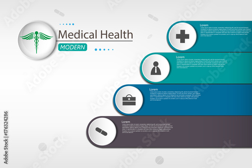medical concept on paper design infographic background