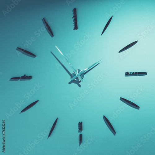 Watch stopwatch on blue background