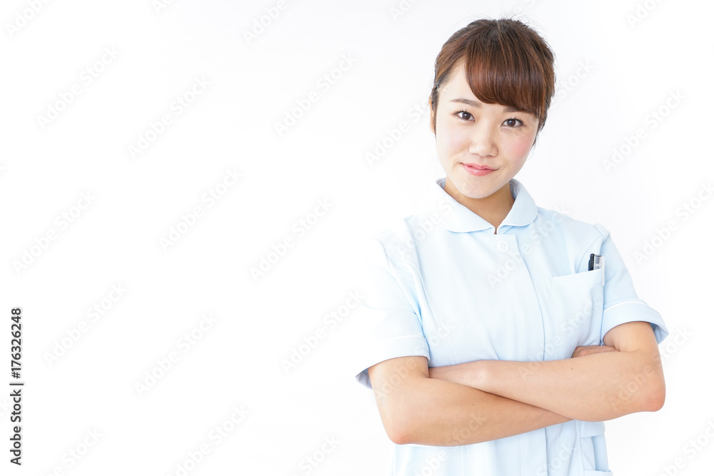 Nurse pumping her fist