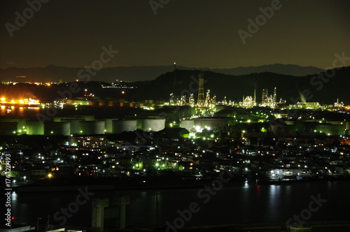 有田みかん海道からの工場夜景