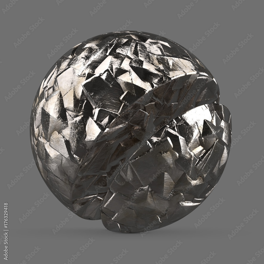 Silver titanium Stock 3D asset | Adobe Stock